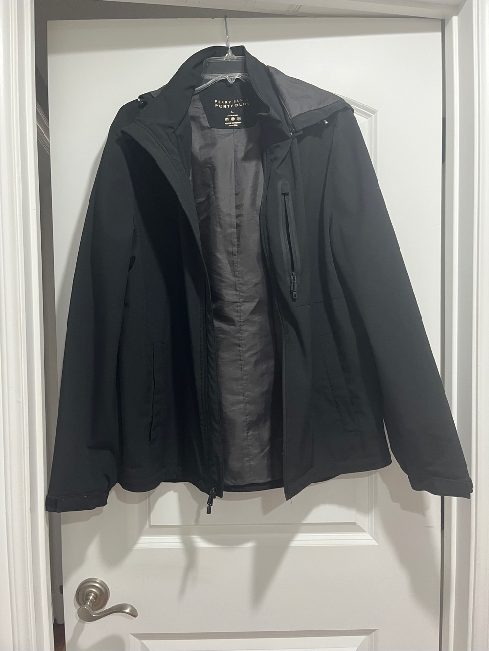 Perry Ellis Black Performance Softshell Jacket